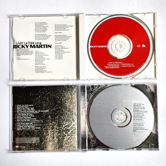 1999 Ricky Martin Audio CDs Y2K Vintage, Livin LA Vida Loca, Columbia Records - Picture 9 of 11